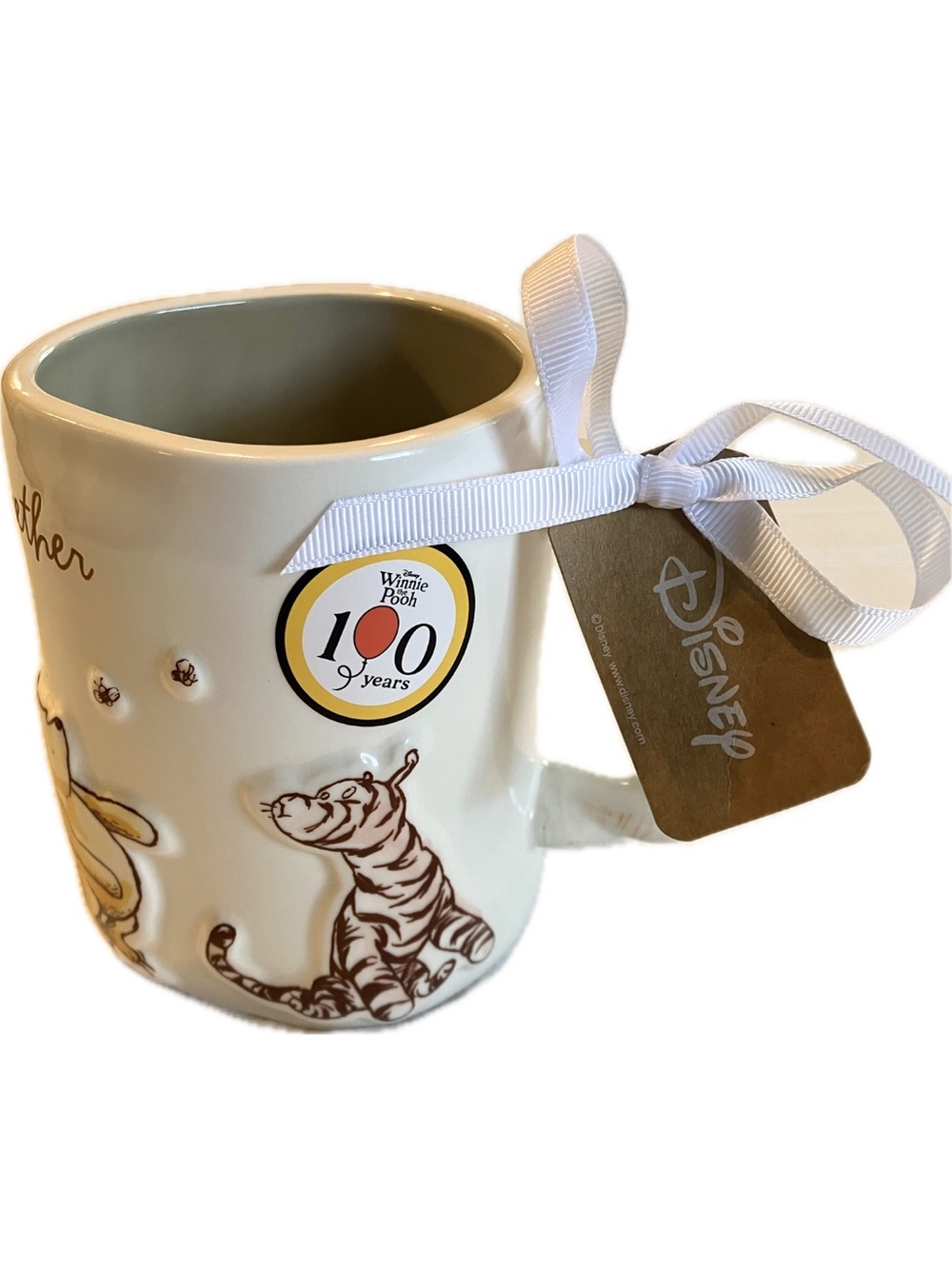 Disney 100 Years Anniversary Winnie The Pooh & Tigger Ceramic Coffee Mug Cup NWT